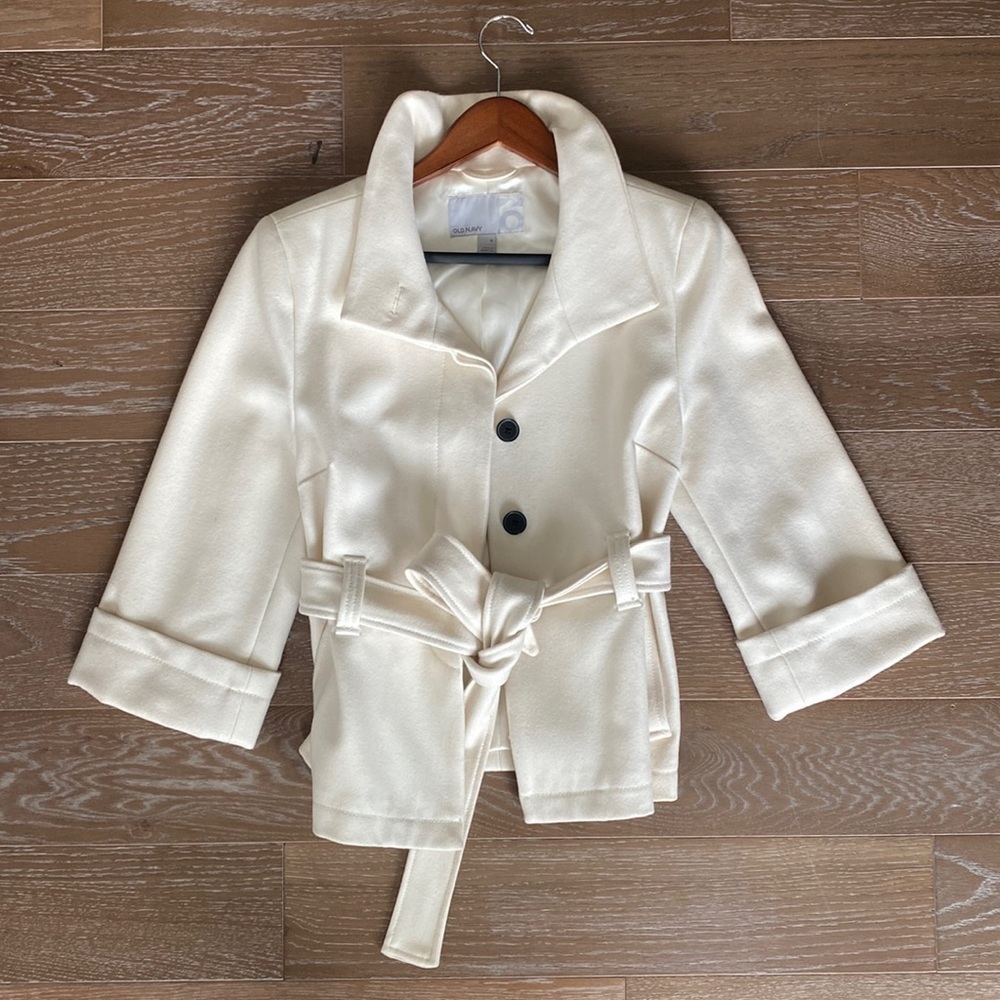 Old Navy Wool Blend 3/4 Sleeve Pea Coat | M